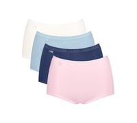 Sloggi Culotte Basic+ Maxi V019 56 - Lot de 4 - Bleu marine/bleu pastel/rose/blanc - Taille 7XL
