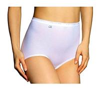 Sloggi Basic Maxi Lot de 4 à 6 Culottes pour Femme en Coton Basic+ Slip pour Femme 6 pièces Blanches, 46