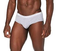 Sloggi 4 Slip Basic Midi Homme Coton Blanc/Noir/Gris - Gris - XL