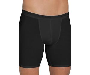 Sloggi - Boxer homme jambe longue en coton élastique, EU.7, noir