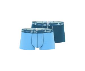 SLOGGI Boxers 'Blue Start' bleu cyan / bleu clair / menthe, Taille M-L
