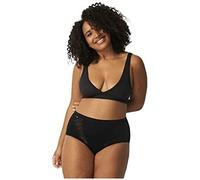 sloggi Chic Maxi - Lot de 4 - Culotte taille taute femme - Très confortable - Coton doux et respirant, avec ceintures élastiques - Jolie dentelle florale - Disponible du 40 au 56,Noir (Black 0004),46