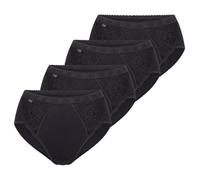 Sloggi Chic Midi 4 Pieces Pantalon Femme Pack de 4 FR : EU: - Noir - UK 24, Noir, 52