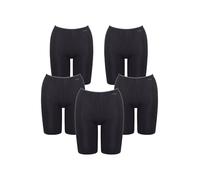 Sloggi Cuissard de cyclisme pour femme en coton microfibre confortable, évacuant l'humidité, invisible, stretch et respirant, Pure Comfort Long Black, S