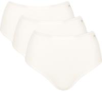 Sloggi Culotte femme taille haute, paquet de 3 - GO Daily Coton Highwaist 3P, Culotte, Coton stretch Blanc M