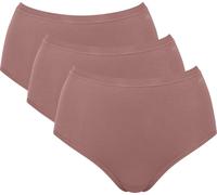 Sloggi Culotte femme taille haute, paquet de 3 - GO Daily Coton Highwaist 3P, Culotte, Coton stretch Marron L