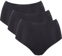 Sloggi Culotte femme taille haute, paquet de 3 - GO Daily Coton Highwaist 3P, Culotte, Coton stretch Noir 2XL