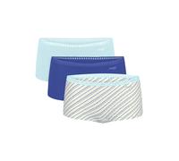 SLOGGI Culotte 'GO Crush' crème / turquoise / bleu foncé, Taille L