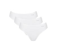 Sloggi Culotte Tai pour femme en coton microfibre - Sous-vêtements confortables sans couture - Invisible - Extensible, Pure Comfort Tai Lot de 3 slips Blanc, M