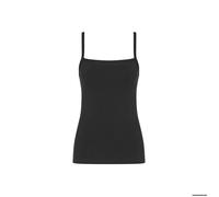 SLOGGI Ever Ease Spaghetti - Débardeur femme en coton biologique GOTS noir, technologie HeiQ Smart Temp L