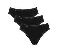 Sloggi Femme 24/7 Cotton Lace Tai C3p Bikini, Noir, 48 EU