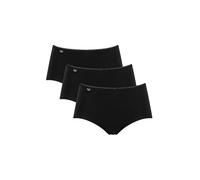 Sloggi Bikini Femme 24/7 Cotton Midi C3p, Noir, Taille 46