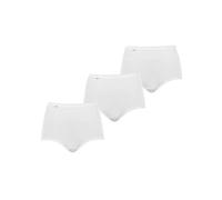 Sloggi Femme Basic+ 3p sloggi Basic Maxi Lot de 3 Culotte taille basse femme Tr s confortable Coton doux et respi, Blanc, 40