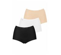 Sloggi Femme Basic+ Maxi C3p Culotte gainante, White - Dark Combination, 46 EU
