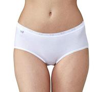 Sloggi Boxer Basic Midi 2p (1NF33) femme, lot de 2, coton élastique, Blanc 44 EU