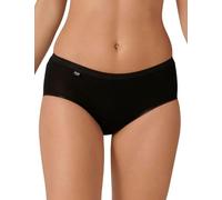 Sloggi Femme Culottes Basic+ Midi Lot de 3 Coton Uni Noir (Black 0004) Taille 42 EU