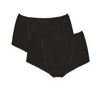 Sloggi Gaines-culottes Femme Lot de 2 Coton stretch Contrôle Maxi Noir