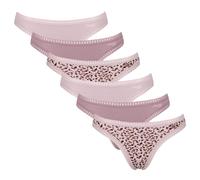 Sloggi Femmes Fils, 6er Paquet - Aller Crush String C6P, Caleçon, Stretch-Baum
