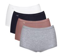 Sloggi Femmes Maxi-Slips, 4er Paquet - Basic + Mixi C4P, sous-Vêtements, Coton
