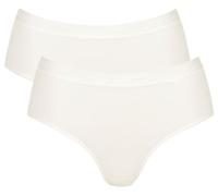 sloggi GO Casual Midi 2P Femme, Silk White, L