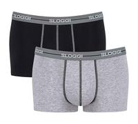 Sloggi Homme Hipster Lot de 2 C2P, Shorty en Coton Noir/Gris