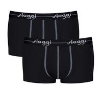 Sloggi Homme Hipster Lot de 2 C2P, Shorty en Coton Noir/Gris
