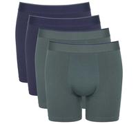 Sloggi Hommes Boxers 4 Pièces - EVER Airy Short Bleu/Vert S