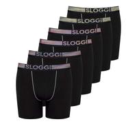 Sloggi Hommes Longs Boxers, Pack De 6 - GO ABC NATURAL H Short, Bio-Coton...