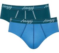 Sloggi Hommes Lot de 2 Slips - Start midi C2P box, Coton Bleu XL