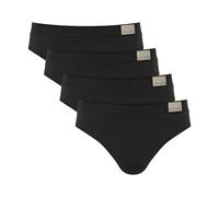 Sloggi Hommes Slips, Pack De 4 - Go Natural Brief C4P, Coton Bio Noir S