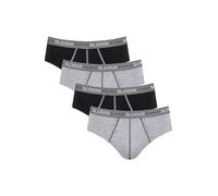 Sloggi Lot de 2, 4, 6, mini slips pour homme, style rétro - Sous-vêtements confortables en coton pour homme, Lot de 4 slips Midislip Start Grey Combinaison, XL
