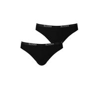 Sloggi Lot de 2, 4, 6 slips pour hommes, maxi, mini, midi, hipster, rétro, multipack, sous-vêtements confortables, caleçons en coton pour hommes, Lot de 2 mini slips Basic Black, S