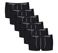 Sloggi Lot de 2 shorts rétro pour homme, 6 x noir, S