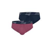 Sloggi Lot de 2 slips mi-longs pour homme Blue Start - Violet - Combinaison légère - Taille 5