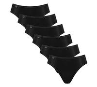 Sloggi Lot de 3 Slips pour Femme, 6 x Noir., 40