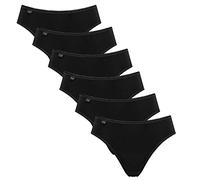 Sloggi Lot de 3 Slips pour Femme, 6 x Noir., 44