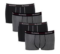 Sloggi Lot de 4 boxers en coton pour homme - Pour débutant, 4 x rouge - Combinaison foncée, L