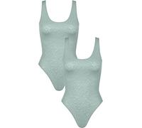 Sloggi Lot de 6 bodys pour femme - Une pièce - En dentelle - Sans coutures - Double face - Élégant et moderne - Invisible, Zero Feel Bliss Body MISTY TURQUOISE, S