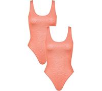 Sloggi Lot de 6 bodys pour femme - Une pièce - En dentelle - Sans coutures - Double face - Élégant et moderne - Invisible, Zero Feel Bliss Body Lovely Abricot, XS