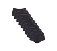 Sloggi Lot de 9 slips Maxislip Pure Comfort Maxi pour femme, Noir, Taille XS