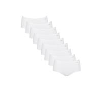 Sloggi Lot de plusieurs slips midis, pour femme, en coton, sous-vêtements quotidiens, taille basique, coutures confortables, Pure Comfort Midi White, XS