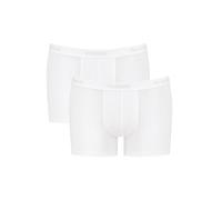 Sloggi Mens 2 Pack 24/7 Basic Natural Cotton Boxer Blanc 38