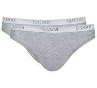 Sloggi Pour des hommes Basic Plaine Coton Slips - Gris
