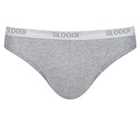 Sloggi Pour des hommes Basic Plaine Coton Slips - Gris