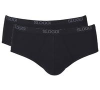 Sloggi Pour des hommes Basic Plaine Coton Slips - Noir