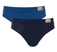 Sloggi Pour des hommes GO Natural Plaine Coton Slips - Bleu