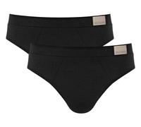 Sloggi Pour des hommes GO Natural Plaine Coton Slips - Noir