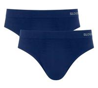 Sloggi Pour des hommes GO Smooth Plaine Coton Slips - Bleu