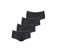 Sloggi Pure Comfort Midi Lot de 4 slips midi pour femme, Noir, Taille XL