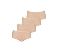 Sloggi Pure Comfort Midi Lot de 4 slips midi pour femme - Peau - Taille S